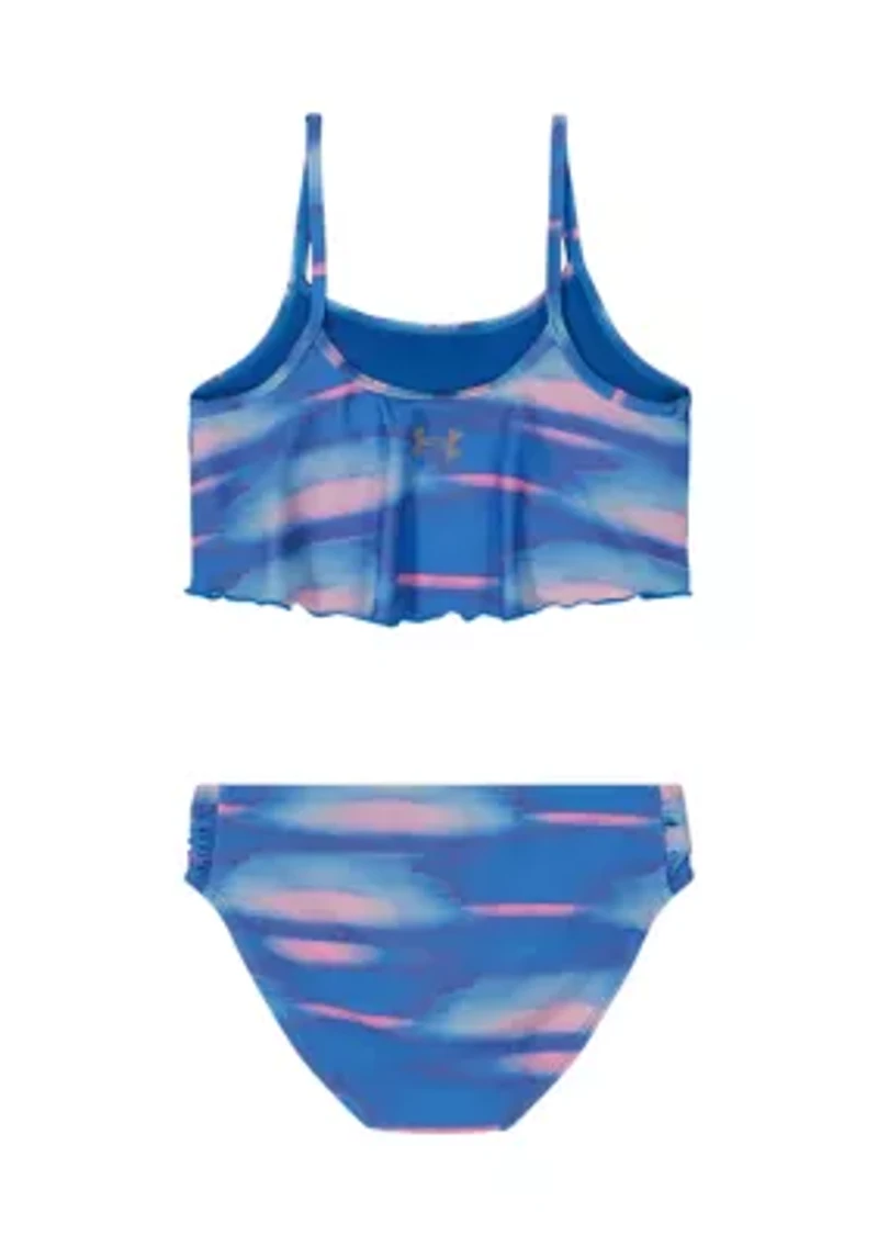 Girls 7-16 Surge Stripe Two Piece Swimsuit