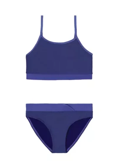 Girls 7-16 Crossover Midkini Swim Set