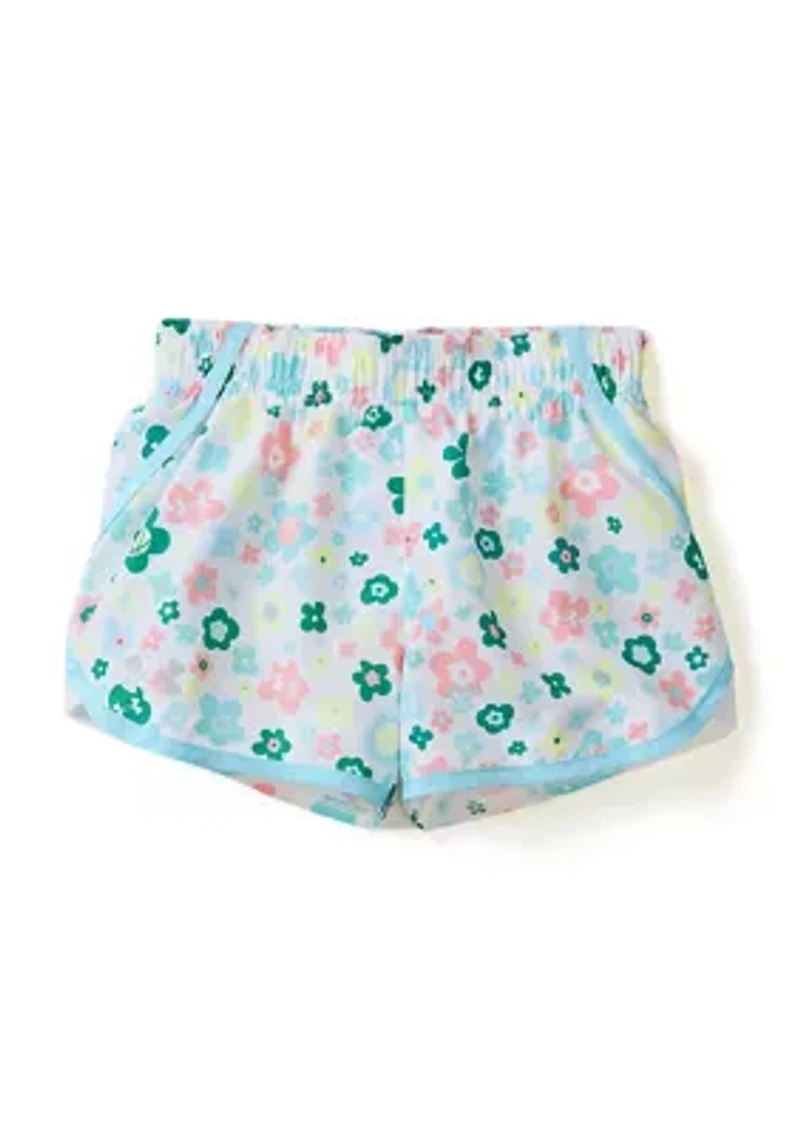 Girls 4-6x Ditsy Flower Party Graphic T-Shirt and Printed Shorts Set