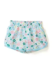 Girls 4-6x Ditsy Flower Party Graphic T-Shirt and Printed Shorts Set