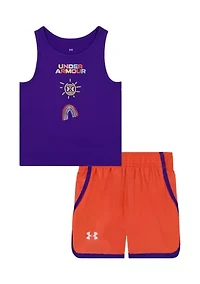 Girls 4-6x Rainbow Tank Set