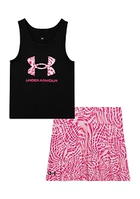 Girls 4-6x Printed Graphic Skort Set