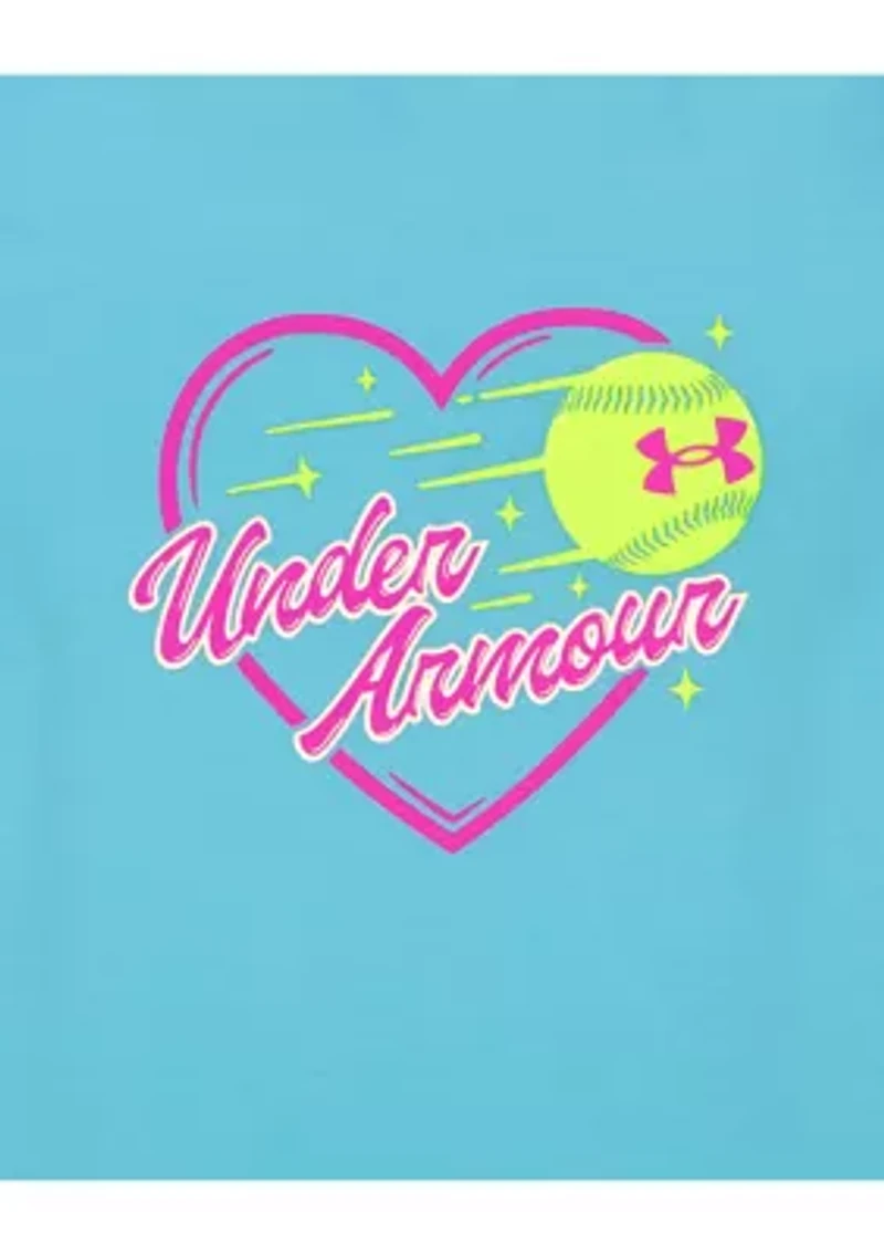 Girls 4-6 Heart Graphic Tech T-Shirt and Shorts Set