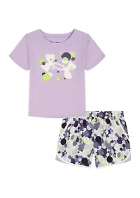 Girls 4-6 Printed Short Sleeve Shirt