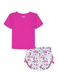 Girls 4-6 Flower Shorts Set
