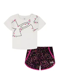 Girls 4-6 Floral Shorts Set