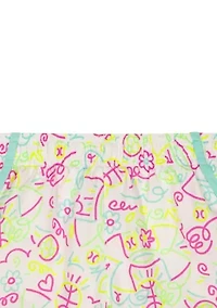 Girls 4-6 Pink Doodle Short Set