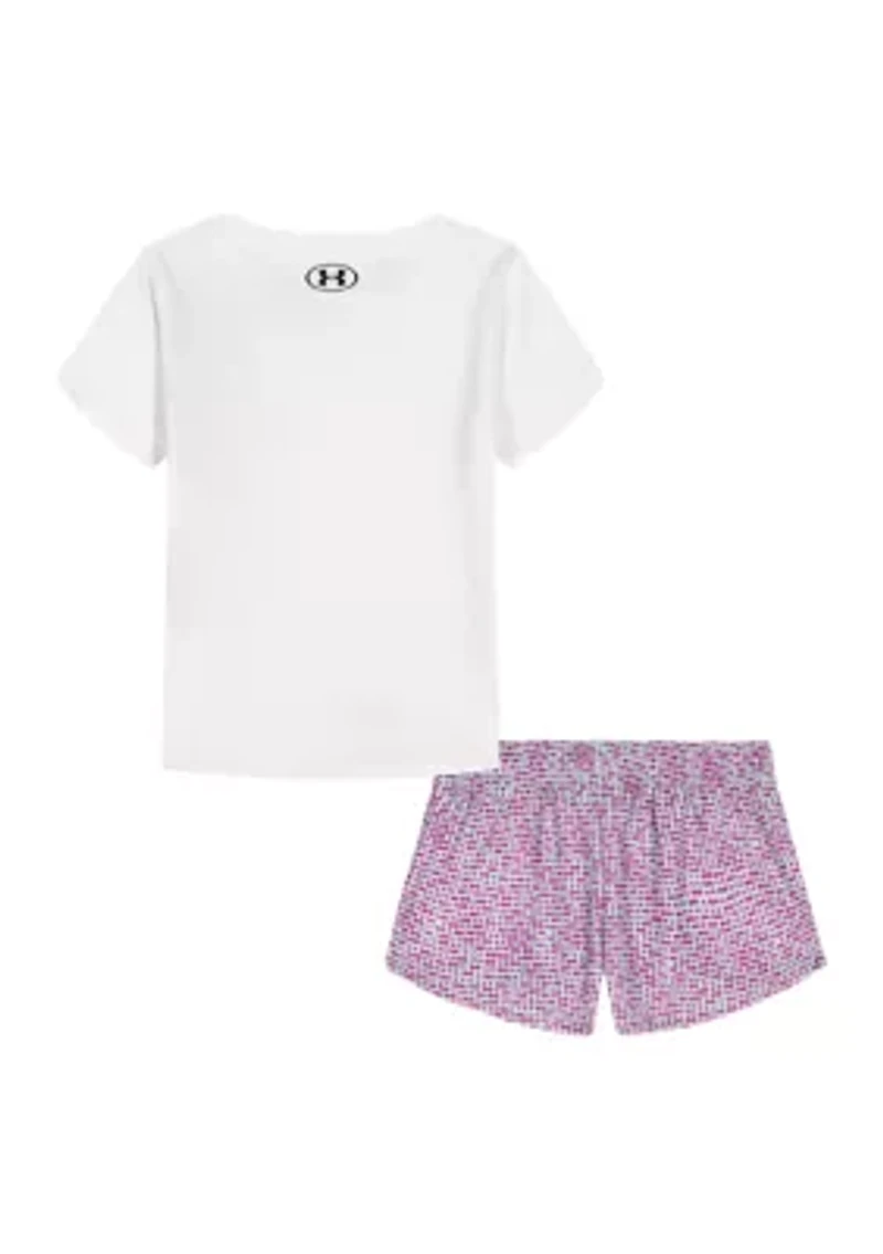 Girls 4-6 Heart Printed Mesh Set