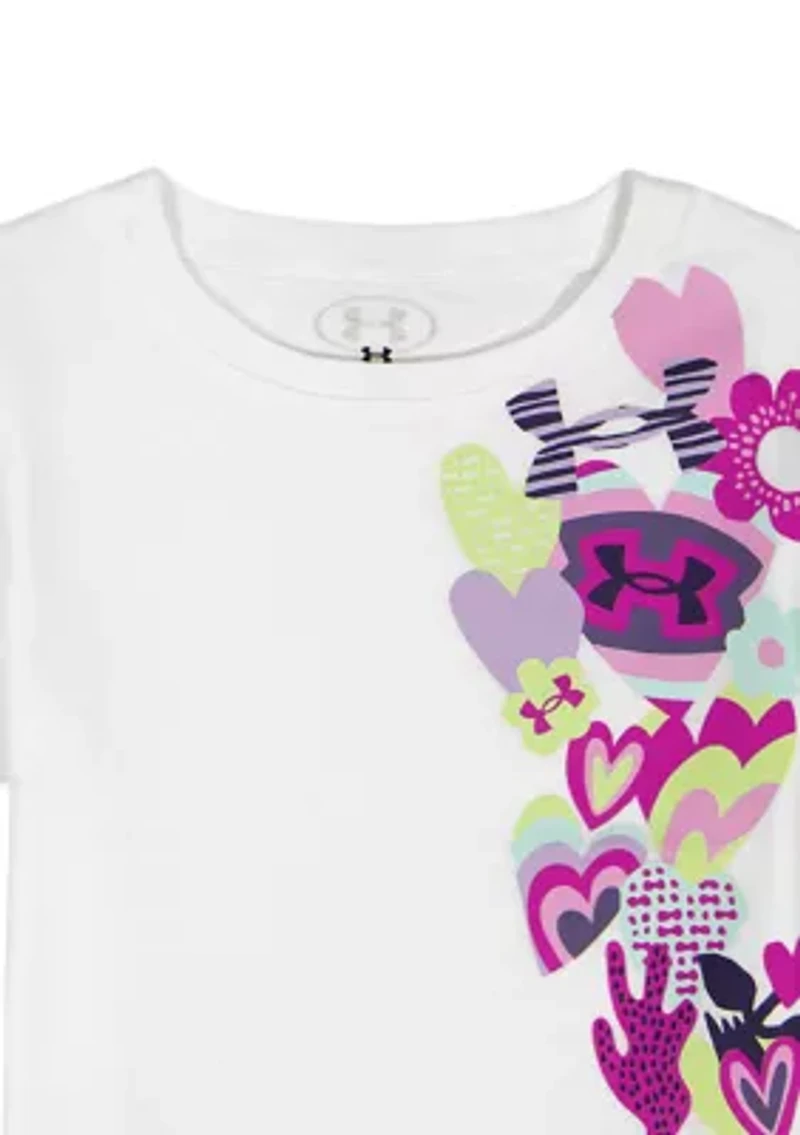 Girls 4-6 Heart Printed Mesh Set