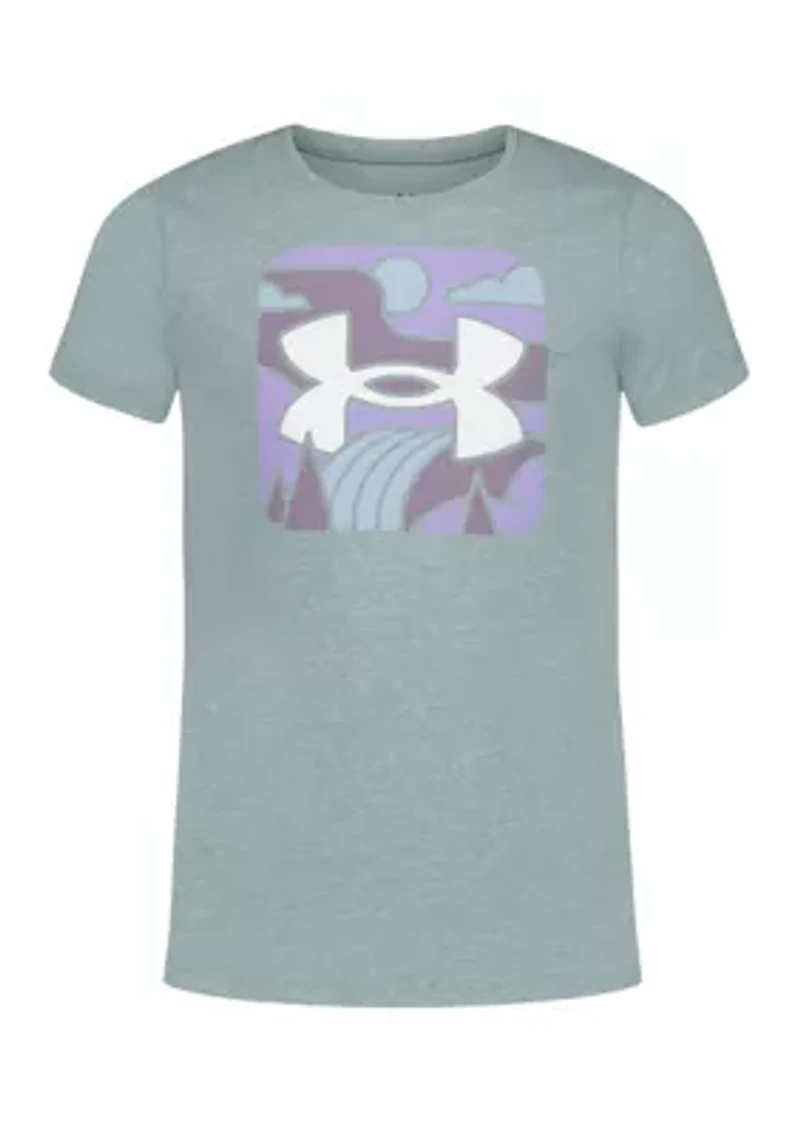 Girls 7-16 Short Sleeve Trail Mark Graphic T-Shirt