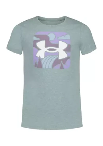 Girls 7-16 Short Sleeve Trail Mark Graphic T-Shirt