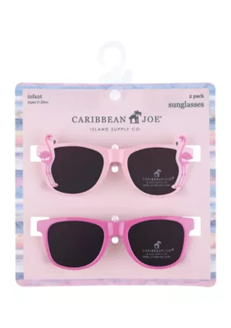 Girls Flamingo Wayfarer Sunglasses - 2 Pack