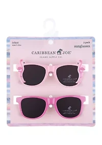 Girls Flamingo Wayfarer Sunglasses - 2 Pack