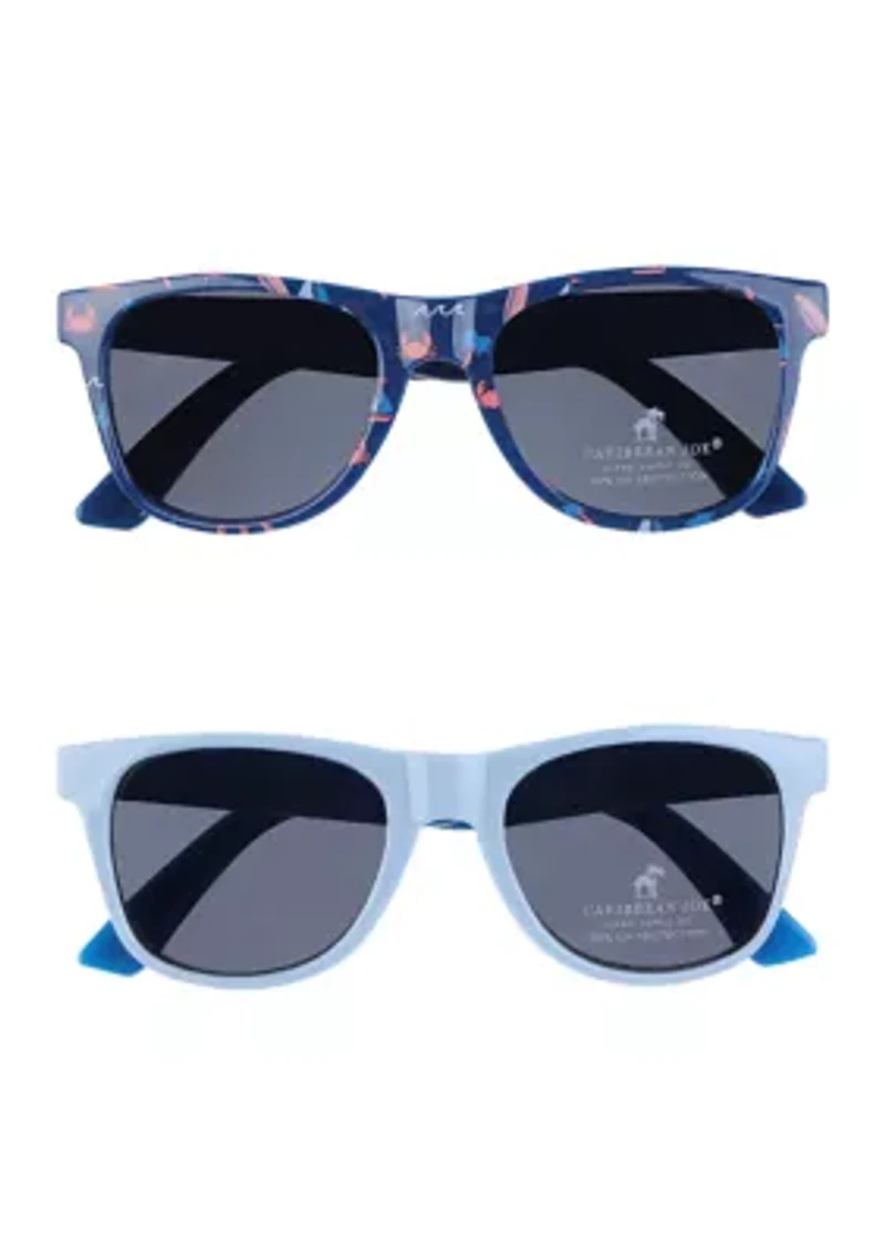 Girls Tropical Printed Sunglasses - 2 Pack