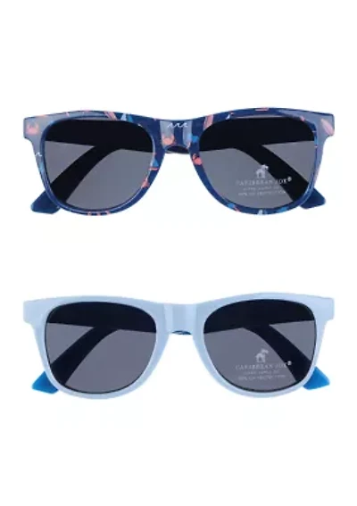 Girls Tropical Printed Sunglasses - 2 Pack