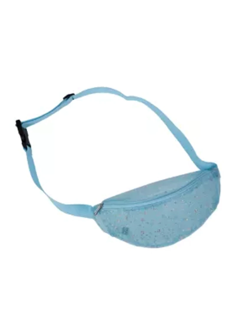 Girls Holographic Star Printed Glitter Belt Beg