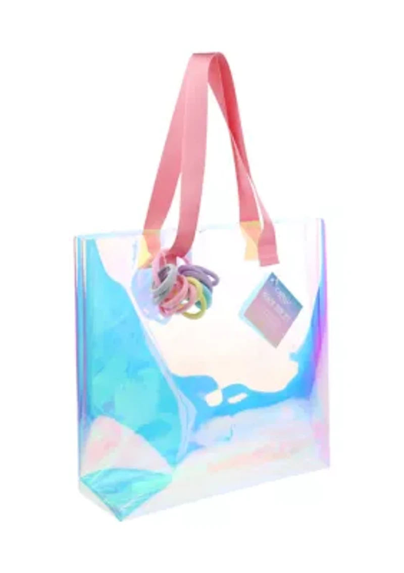 Jelly Tote Bag with Hair Ties