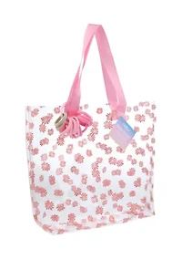 Girls Daisy Jelly Tote Bag with Hair Ties
