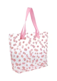 Girls Daisy Jelly Tote Bag with Hair Ties
