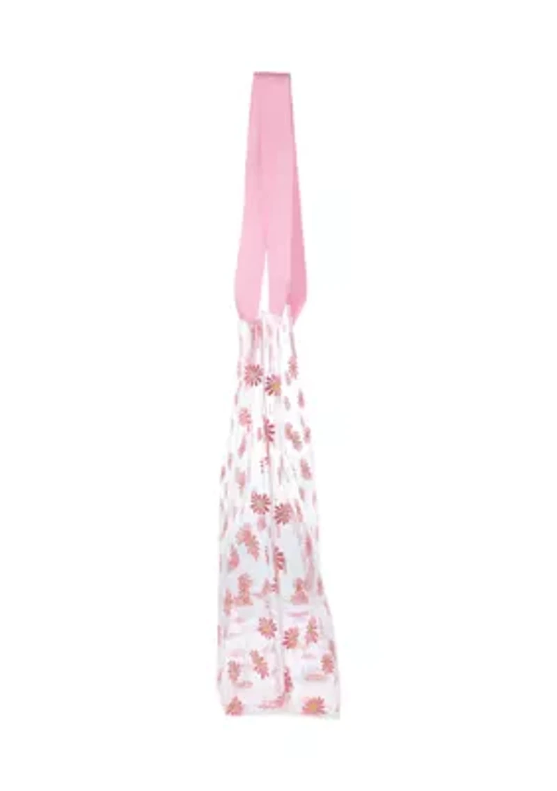Girls Daisy Jelly Tote Bag with Hair Ties