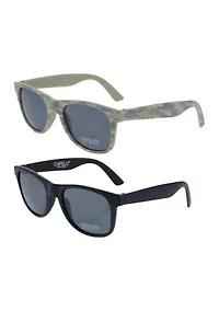 Boys Camo Printed and Solid Wayfarer Sunglasses - 2 Pack