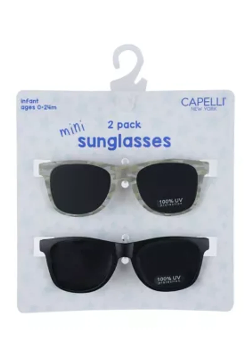 Boys Camo Printed and Solid Wayfarer Sunglasses - 2 Pack