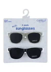 Boys Camo Printed and Solid Wayfarer Sunglasses - 2 Pack