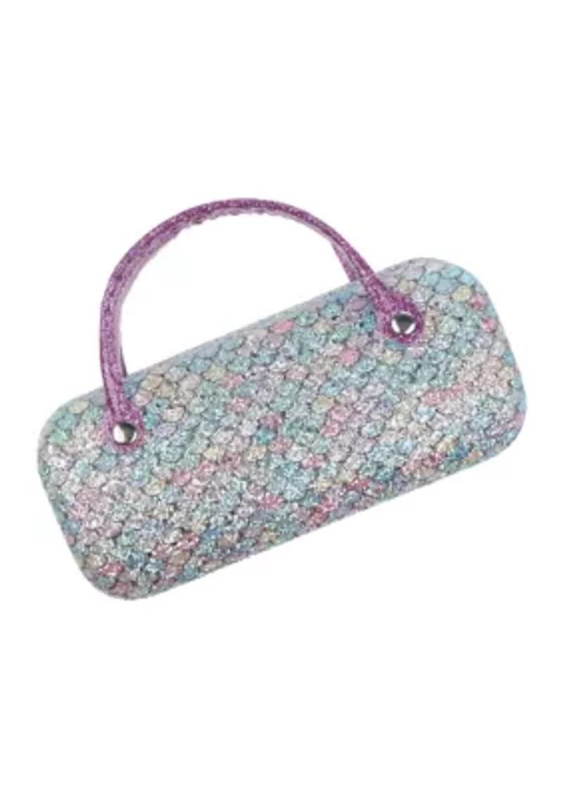 Girls Glitter Mermaid Scales Sunglasses and Case Set