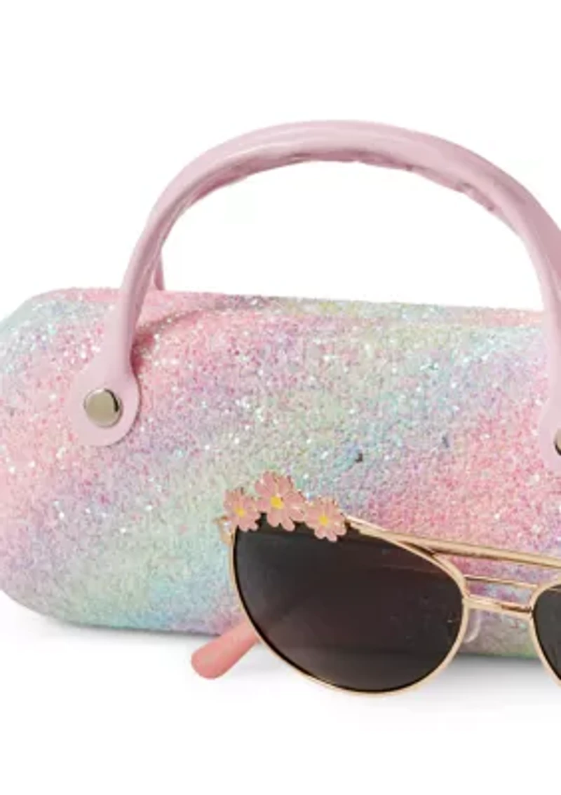 Girls Crunchy Glitter Sunglass Set