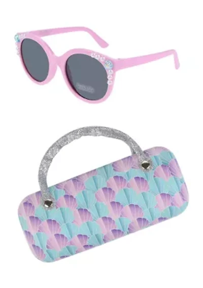 Mixed Shells Sunglasses and Case Set