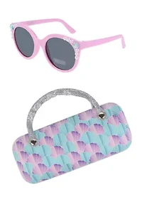 Mixed Shells Sunglasses and Case Set