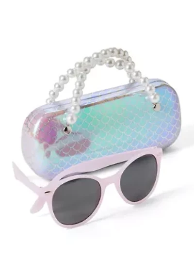 Girls Mermaid Scales Sunglass Set