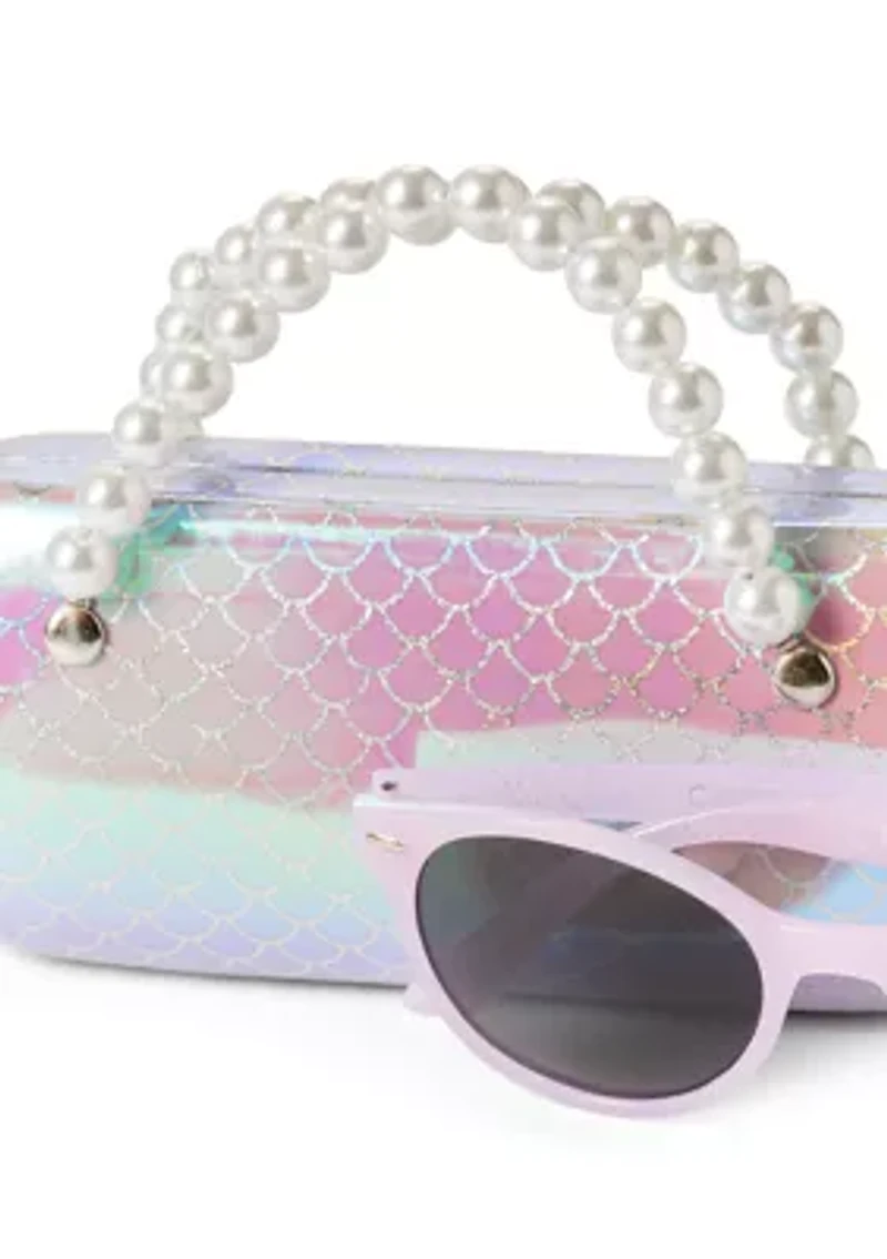 Girls Mermaid Scales Sunglass Set