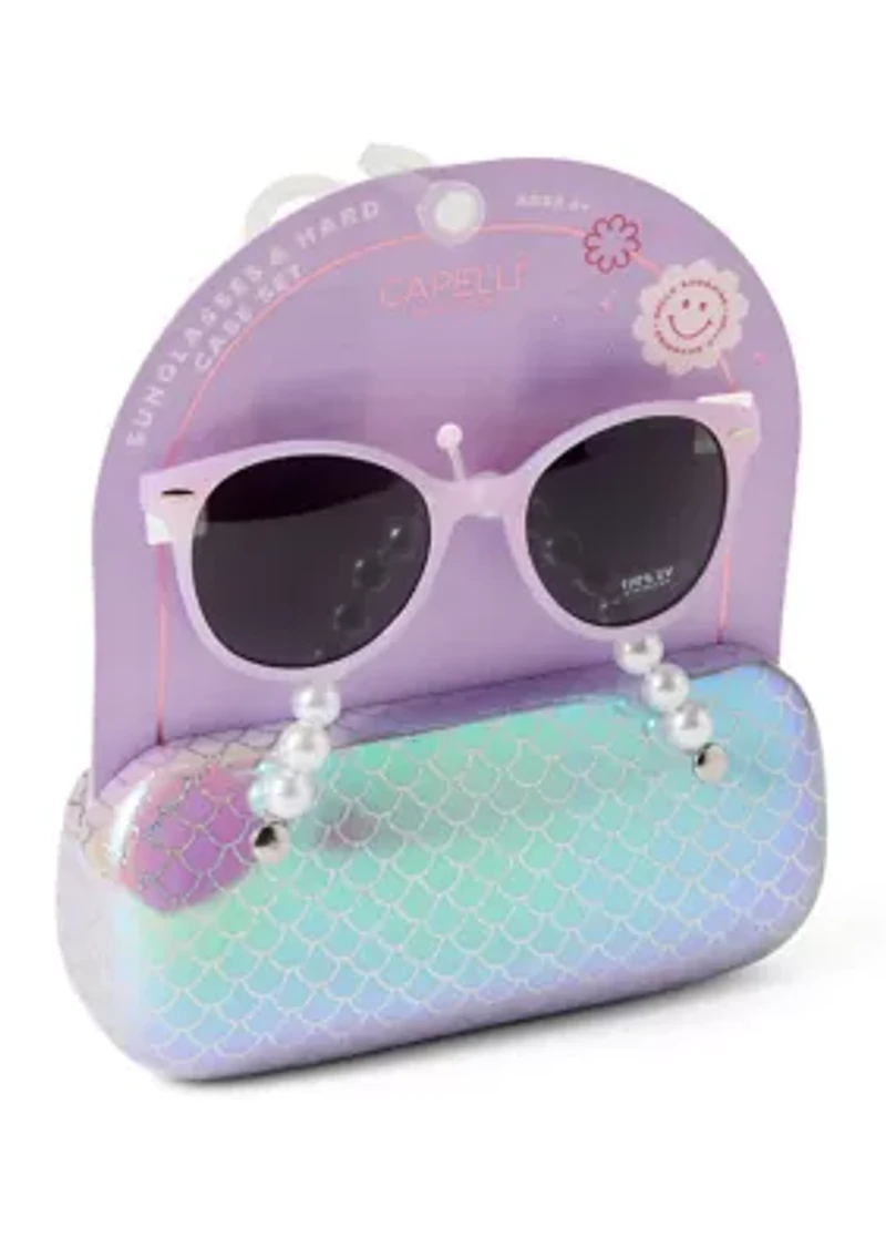 Girls Mermaid Scales Sunglass Set