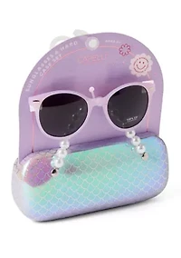 Girls Mermaid Scales Sunglass Set