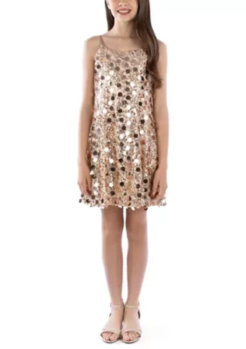 Girls 7-16 Sequin Glimmer Dress