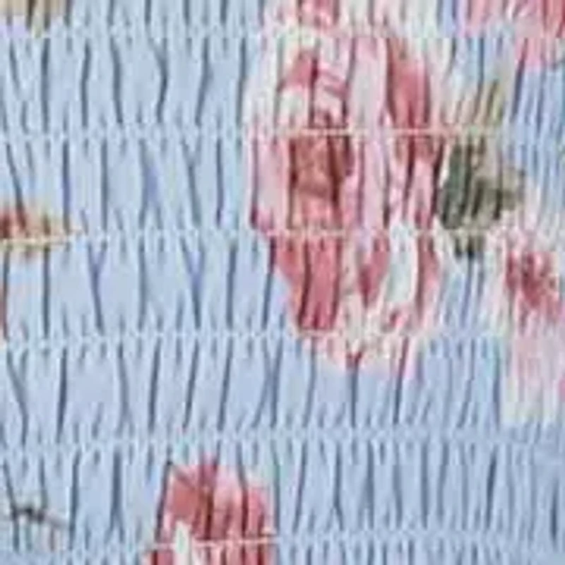 Girls 7-16 Blue Floral Smocked Maxi Dress