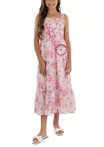 Girls 7-16 Smocked Top Maxi Dress
