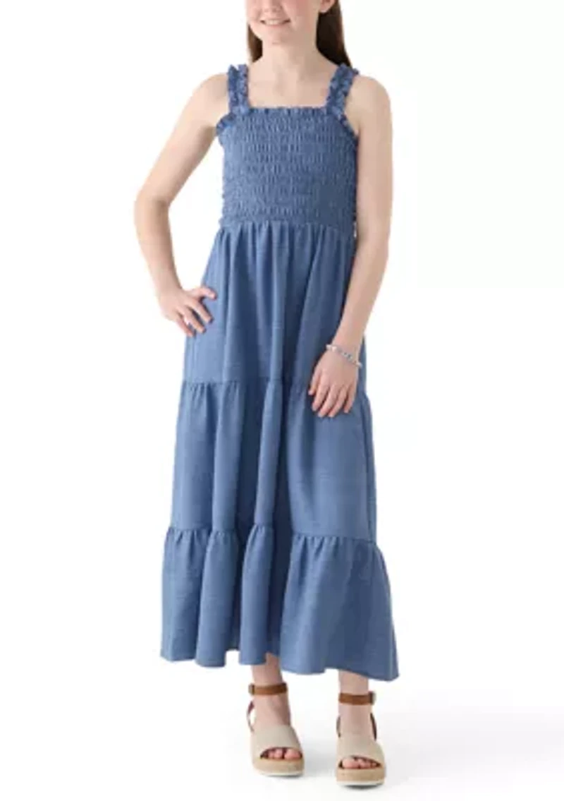 Girls 7-16 Denim Maxi Dress