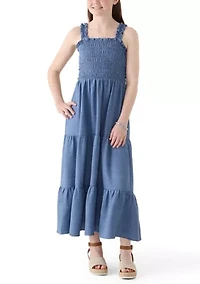 Girls 7-16 Denim Maxi Dress