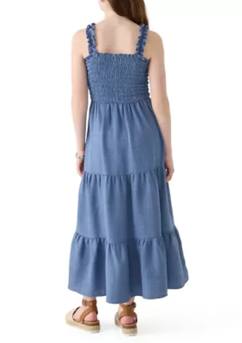 Girls 7-16 Denim Maxi Dress