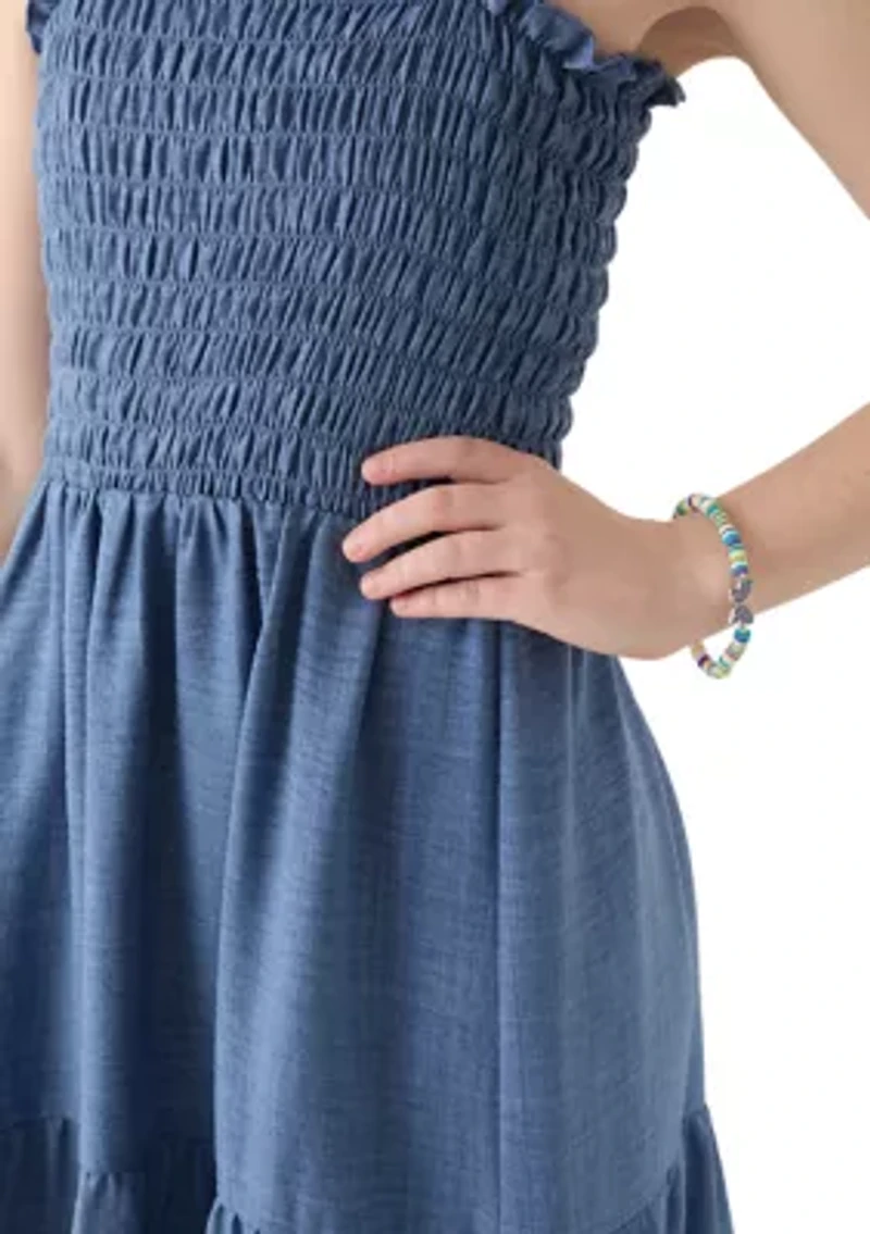 Girls 7-16 Denim Maxi Dress