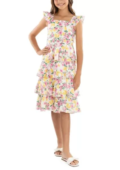 Girls 7-16 Tiered Dress