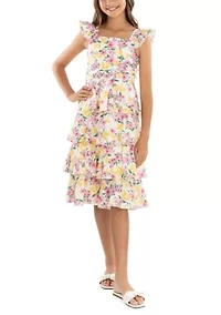Girls 7-16 Tiered Dress