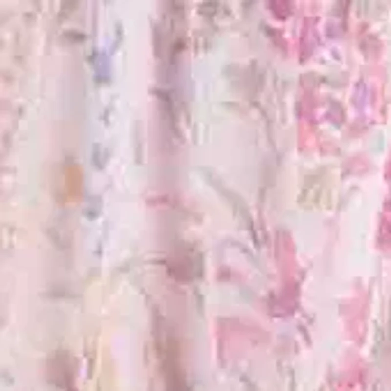 Girls 7-16 Pink Garden Floral Flutter Maxi Dress