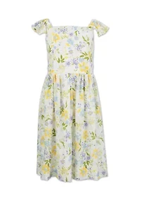 Girls 7-16 Floral Printed Dress