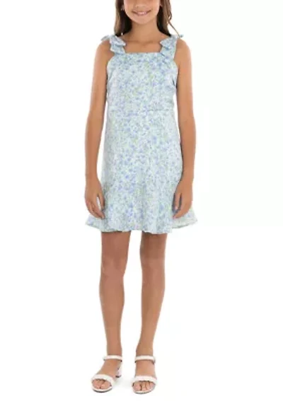 Girls 7-16 Floral Shimmer Dress