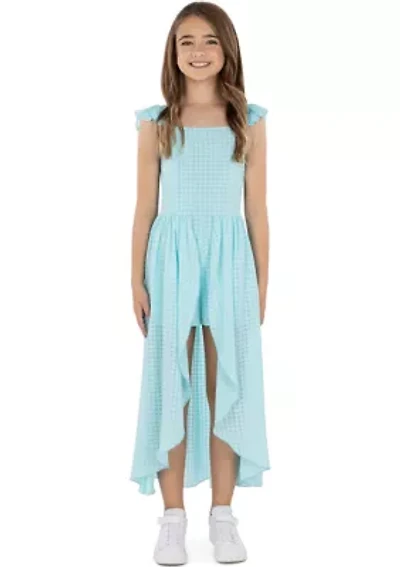 Girls 7-16 Windowpane Walkthrough Dress
