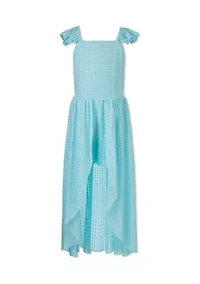 Girls 7-16 Windowpane Walkthrough Dress