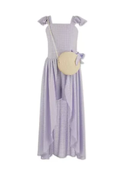 Girls 7-16 Windowpane Walkthrough Dress